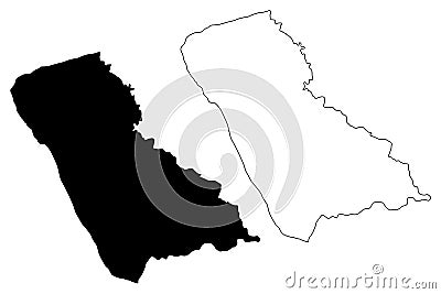 Rincon municipality Commonwealth of Puerto Rico, Porto Rico, PR, Unincorporated territories of the United States map vector Vector Illustration