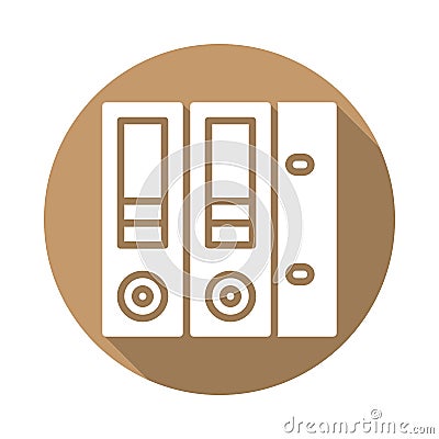 Ring binder folders flat icon Vector Illustration