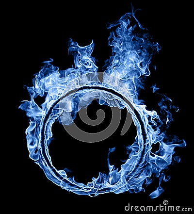 Ring of blue fire Stock Photo