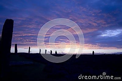 Ring of Brodgar, Orkneys, Scotland Stock Photo