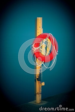 Ring-buoy, blurred image Stock Photo