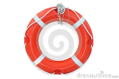 Ring-buoy on the white background Stock Photo