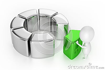 Ring Chart (With Green Piece) and Character Stock Photo