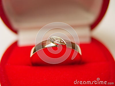 Ring With A Diamante 1 Stock Photo