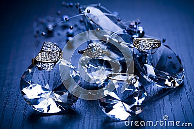 Ring -Diamonds background Stock Photo