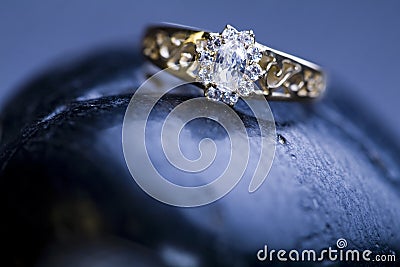 Ring -Diamonds - Gemstones Stock Photo