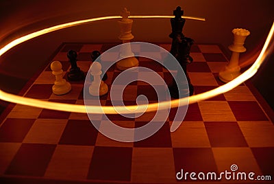Chess fire Stock Photo