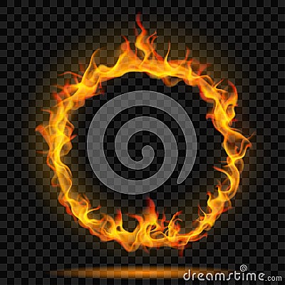 Ring of fire flame Vector Illustration