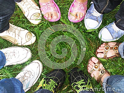 Ring of legs Stock Photo