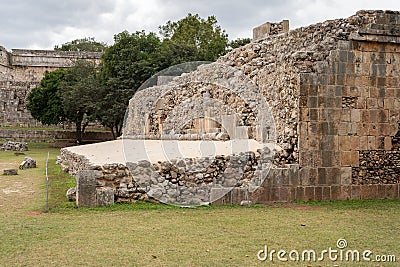 Ring Mayan ball game in the ancient city of Uxmal Stock Photo
