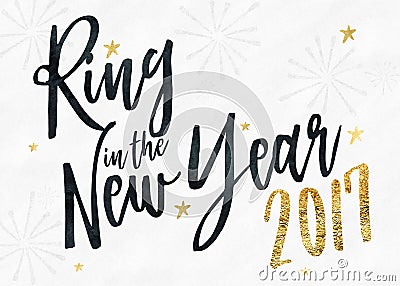 Ring in the New Year 2017 Stock Photo