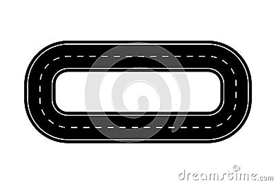 Ring road. Markup. Broken dotted line on the Highway. Vector illustration. stock image. Vector Illustration