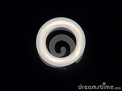 Ring-shaped cool white LED light Stock Photo