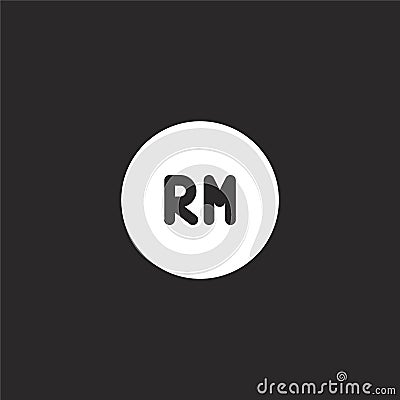 ringgit icon. Filled ringgit icon for website design and mobile, app development. ringgit icon from filled currency collection Vector Illustration