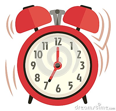 Ringing alarm clock icon. Wake up time symbol Vector Illustration