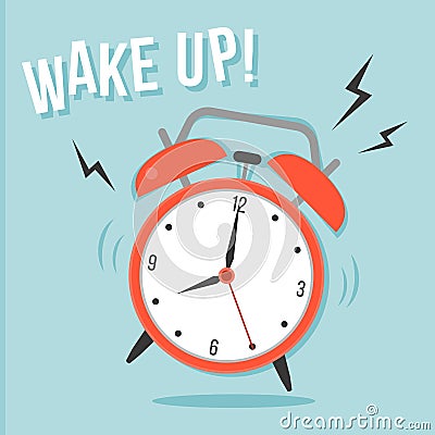 Ringing Alarm clock Vector Illustration