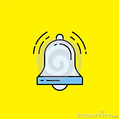 Ringing bell line icon Vector Illustration