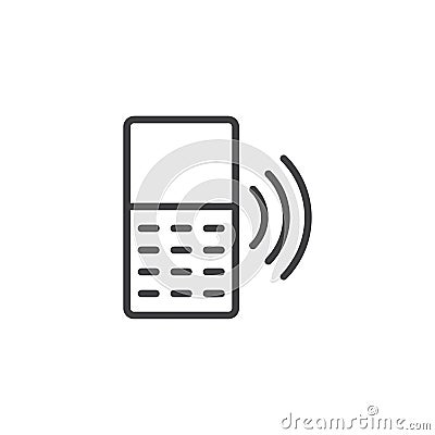 Ringing Cell Phone outline icon Vector Illustration