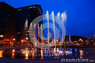 Rings Fountain, Boston Editorial Stock Photo