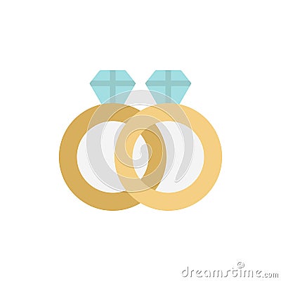 Rings, marriage icon. Simple color vector elements of marriage icons for ui and ux, website or mobile application Stock Photo