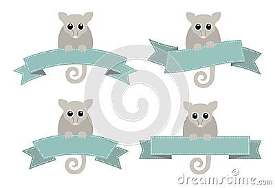 Ringtail Possum Logos Vector Illustration