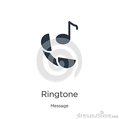 Ringtone icon vector. Trendy flat ringtone icon from message collection isolated on white background. Vector illustration can be Vector Illustration