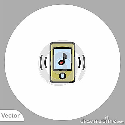 Ringtone vector icon sign symbol Vector Illustration