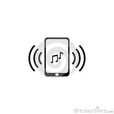 ringtone on your phone icon. Element of simple music icon for mobile concept and web apps. Isolated ringtone on your phone icon Stock Photo