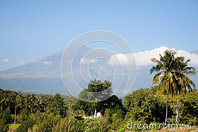 Rinjani volcano Stock Photo