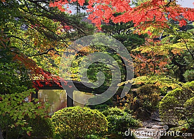Rinoji temple garden Stock Photo