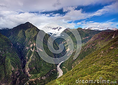 Rio Apurimac, Apurimac is upper part of Amazon river Stock Photo