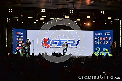 RIO, BRAZIl, 2023, Carioca Championship award ceremony Editorial Stock Photo