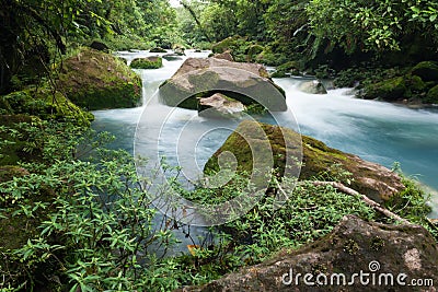 Rio Celeste river near Bijagua, Costa Rica Stock Photo
