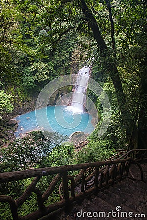 Rio Celeste River Waterfall Stock Photo