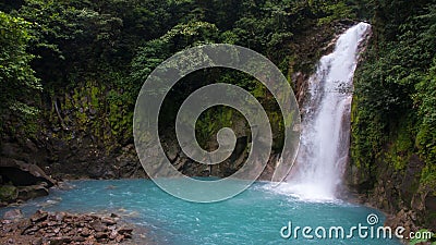 Rio Celeste River Waterfall Stock Photo