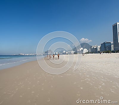 Rio de Janeiro, Brazil, skyline, Leme, beach, skyscrapers, Atlantic Ocean, panoramic, view, daily life Editorial Stock Photo