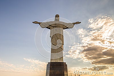 Rio de Janeiro - June 19, 2017: Christ the Redeemer in Corcovado mountain in Rio de Janeiro, Brazil Editorial Stock Photo