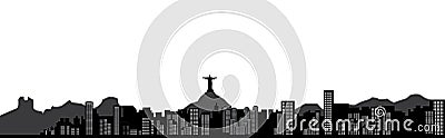 Rio de janeiro skyline Vector Illustration