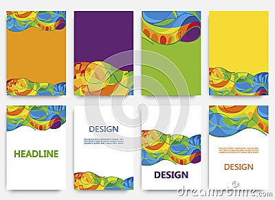 Rio 2016 Olympics brochures with abstract background Vector Illustration
