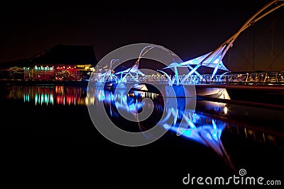 Rio Salado Pedestrian Bridge Stock Photo