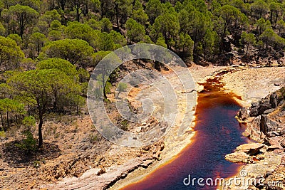 Rio Tinto in Huelva, Andalusia, southern Spain Stock Photo