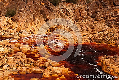 The Rio Tinto (red river) Stock Photo
