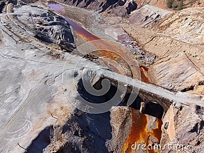 Rio Tinto, Andalusia, Spain, mining, minerals, red river Stock Photo