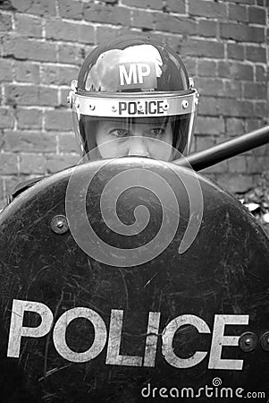 Riot Cop Stock Photo
