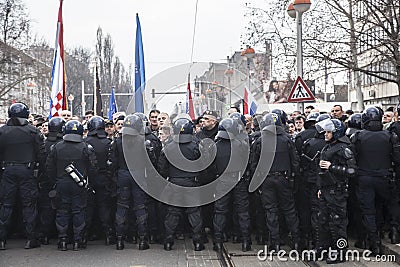 Riot police Editorial Stock Photo