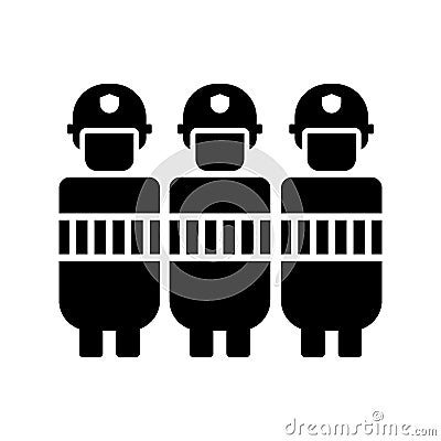 Riot police icon or logo isolated sign symbol vector illustration Vector Illustration