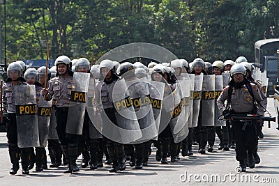 Riot police Editorial Stock Photo