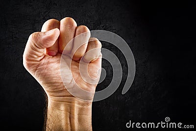 Riot protest fist Stock Photo