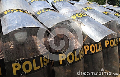 Riot simulation Editorial Stock Photo