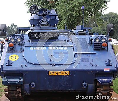 Riot tank of the Koninklijke marechaussee, the dutch military police Editorial Stock Photo